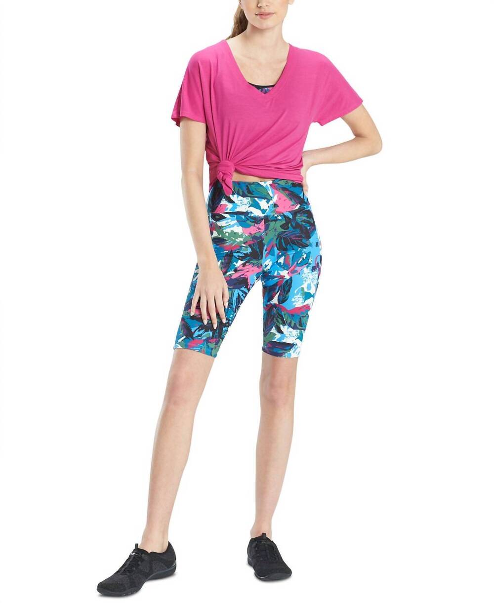 NEW JOSIE NATORI elements dolman v-neck top in fuschia